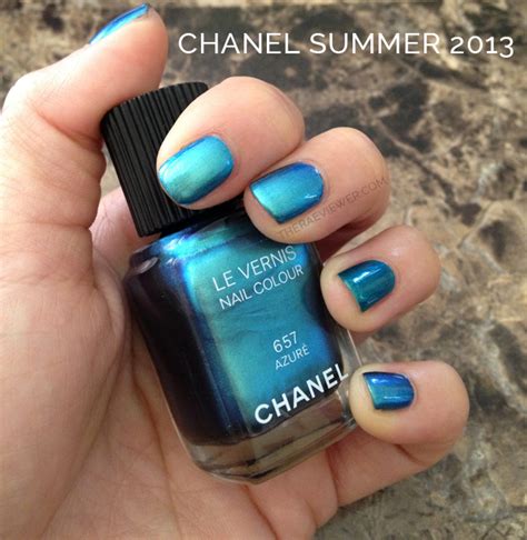 chanel azure nail polish swatch|Chanel Azure (657) Le Vernis Nail Colour Review & Swatches.